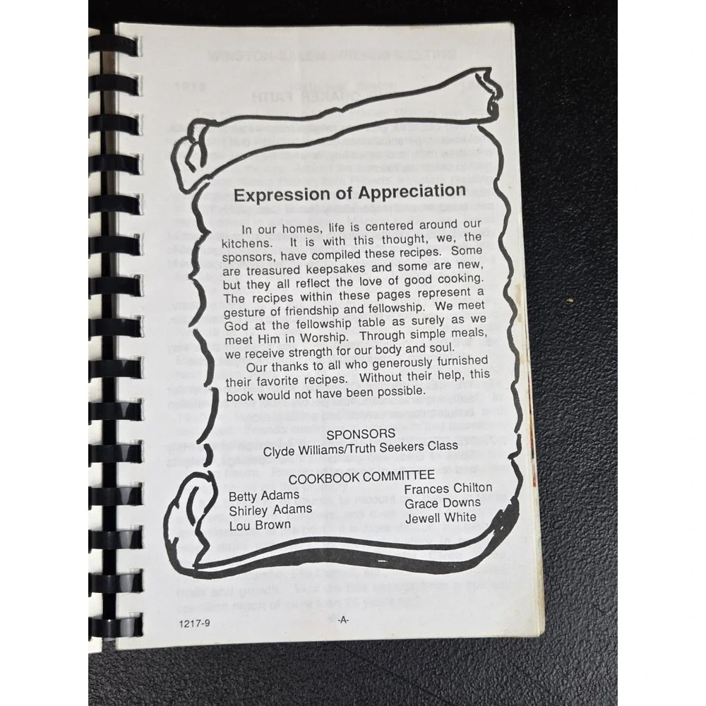 Quaker Favorites Winston-Salem NC Friends Meeting Church Recipe Cookbook 1989